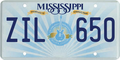 MS license plate ZIL650