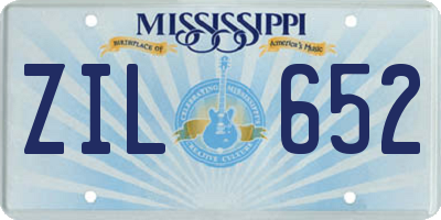 MS license plate ZIL652