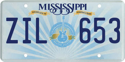 MS license plate ZIL653