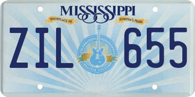 MS license plate ZIL655