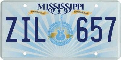 MS license plate ZIL657