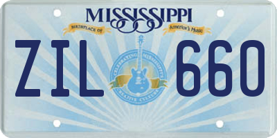 MS license plate ZIL660