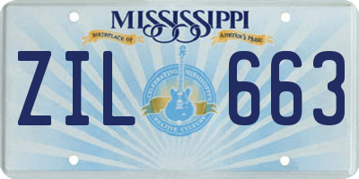 MS license plate ZIL663