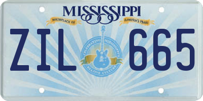 MS license plate ZIL665