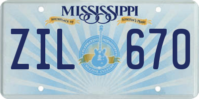 MS license plate ZIL670