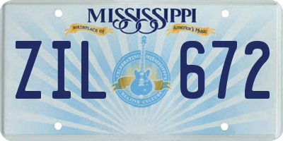 MS license plate ZIL672