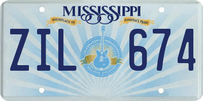 MS license plate ZIL674
