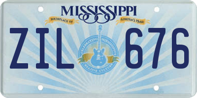 MS license plate ZIL676