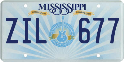 MS license plate ZIL677