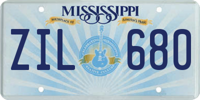 MS license plate ZIL680