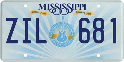 MS license plate ZIL681