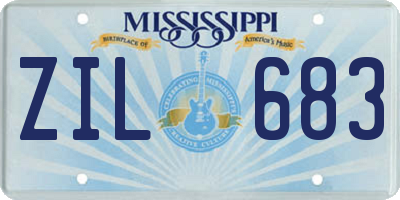 MS license plate ZIL683