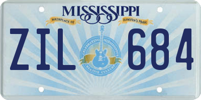 MS license plate ZIL684