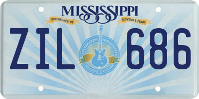 MS license plate ZIL686