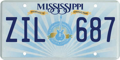 MS license plate ZIL687