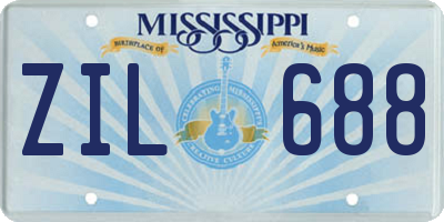 MS license plate ZIL688