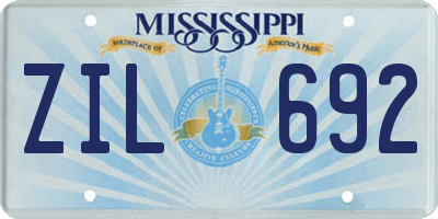 MS license plate ZIL692