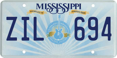MS license plate ZIL694