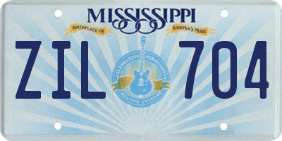 MS license plate ZIL704