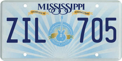 MS license plate ZIL705