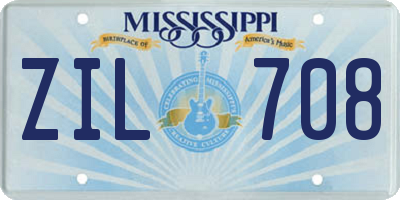 MS license plate ZIL708