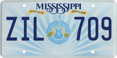 MS license plate ZIL709