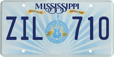 MS license plate ZIL710