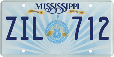 MS license plate ZIL712