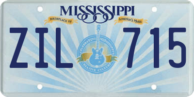 MS license plate ZIL715
