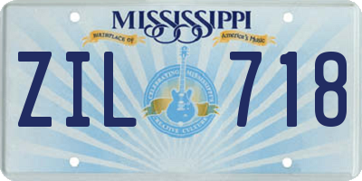 MS license plate ZIL718