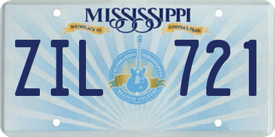 MS license plate ZIL721