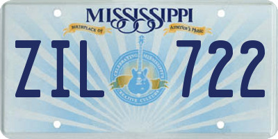 MS license plate ZIL722