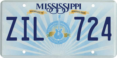 MS license plate ZIL724