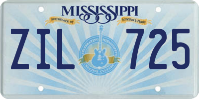 MS license plate ZIL725