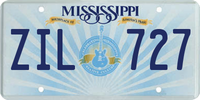 MS license plate ZIL727