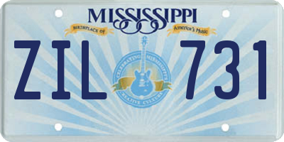 MS license plate ZIL731