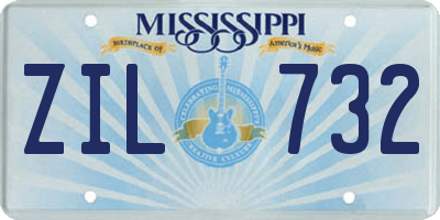 MS license plate ZIL732