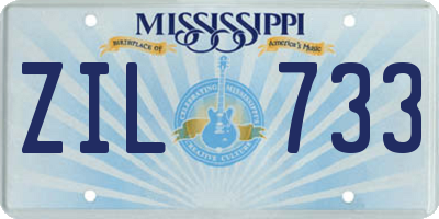 MS license plate ZIL733