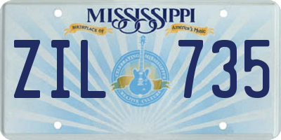 MS license plate ZIL735