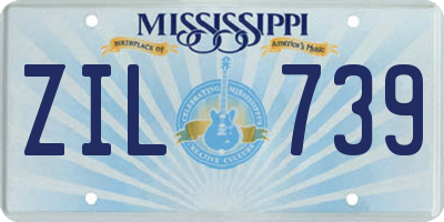 MS license plate ZIL739