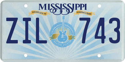 MS license plate ZIL743