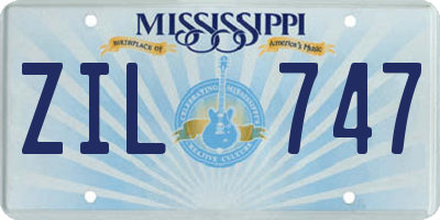 MS license plate ZIL747