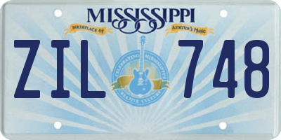 MS license plate ZIL748