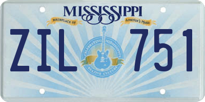 MS license plate ZIL751