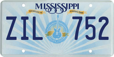 MS license plate ZIL752