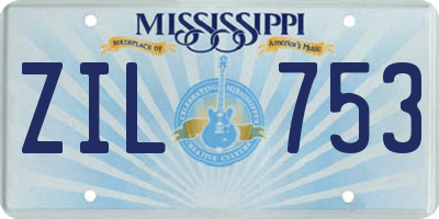 MS license plate ZIL753