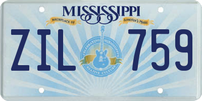 MS license plate ZIL759