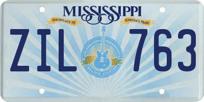 MS license plate ZIL763