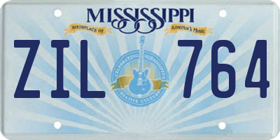 MS license plate ZIL764