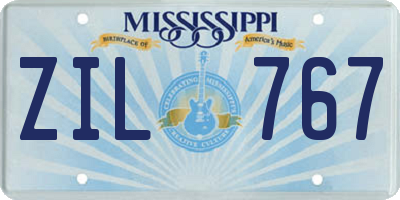 MS license plate ZIL767